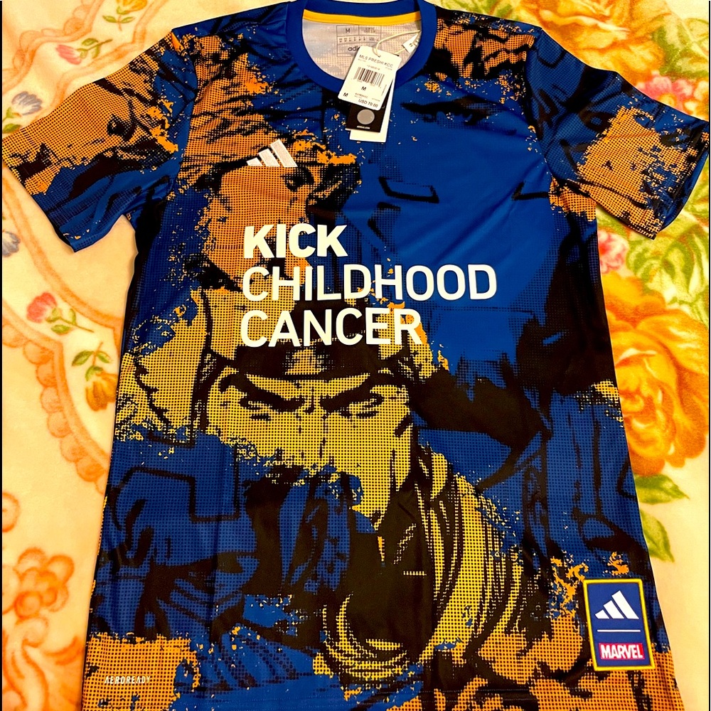 Adidas MLS Marvel Kick Childhood Cancer NWT